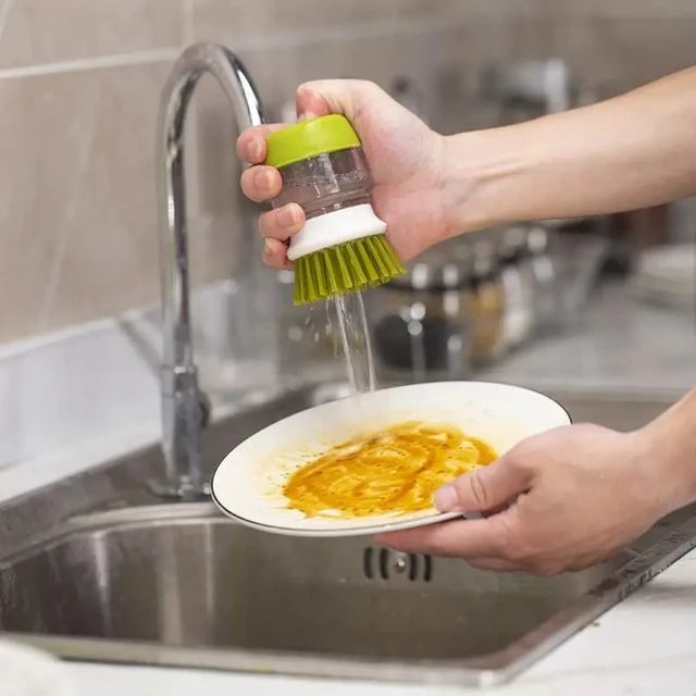 Escova Mágica Com Dispenser CLEANMAX - Facilite sua Vida na Cozinha
