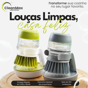 Escova Mágica Com Dispenser CLEANMAX - Facilite sua Vida na Cozinha